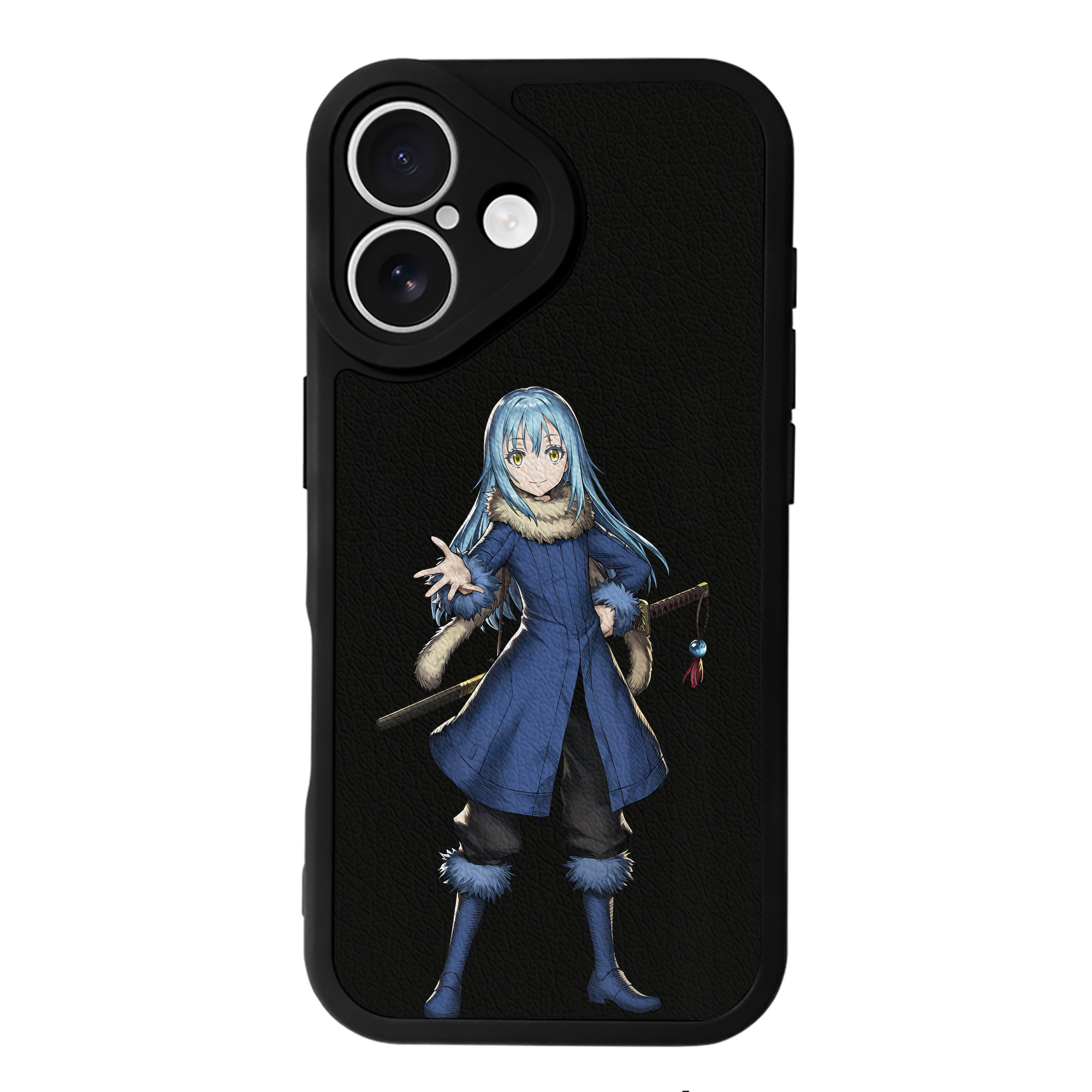 （画像用） 転スラ Regarding Reincarnated to Slime 【iPhone 16シリーズ対応】シリコンスマホケース（レザー調） 材質：シリコン